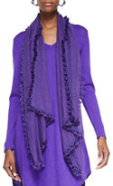 Thumbnail for your product : Eileen Fisher Hand-Loomed Breezy Wool Scarf with Tassels