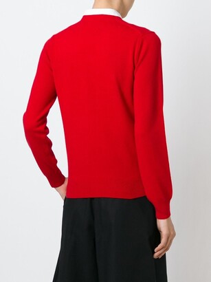 Comme des Garçons PLAY Embroidered Heart Sweater