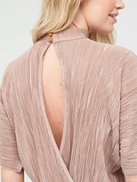 Thumbnail for your product : Very Plisse High Neck Top - Camel