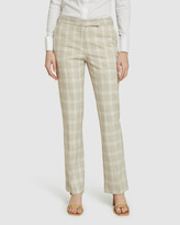 Thumbnail for your product : Oxford Women's Brown Dress Pants - Danica Check Suit Trousers - Size One Size, 6 at The Iconic