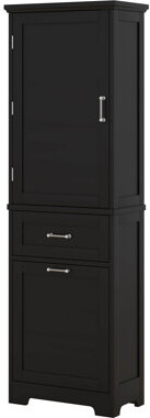 Red Barrel Studio Tall Bathroom Storage Cabinet, Freestanding Storage Cabinet With Two Different Size Drawers And Adjustable Shelf, Board With Painted