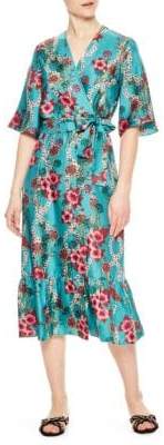 Sandro Women's Tinca Wrap Dress - Turquoise - Size 36 (2)