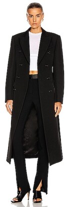 Wardrobe NYC Double Breasted Coat in Black