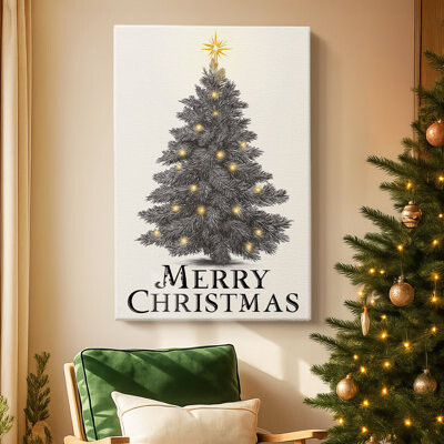 Darby Home Co Snowwhite Carol of Evergreen-Premium Gallery Wrapped Canvas