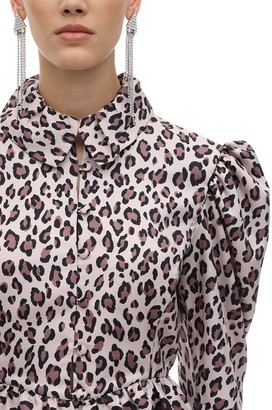 MARIANNA SENCHINA Leopard Print Taffeta Shirt