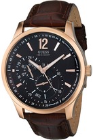 Thumbnail for your product : GUESS U10627G1 Dress Dial Leather Strap Watch