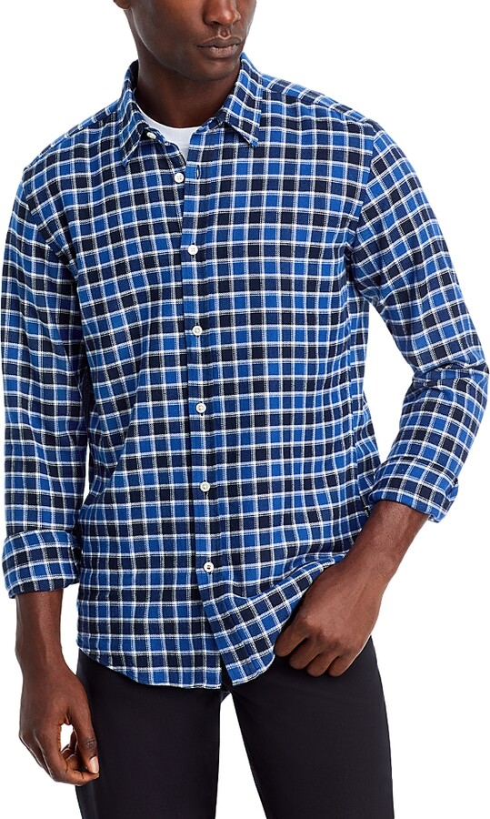 Boss Cotton Check Slim Fit Button Down Shirt