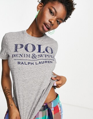 Polo Ralph Lauren short sleeve logo t-shirt in grey - ShopStyle