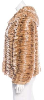 Neiman Marcus Tiered Fur Jacket