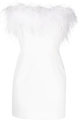THE NEW ARRIVALS BY ILKYAZ OZEL Feathers detail short dress