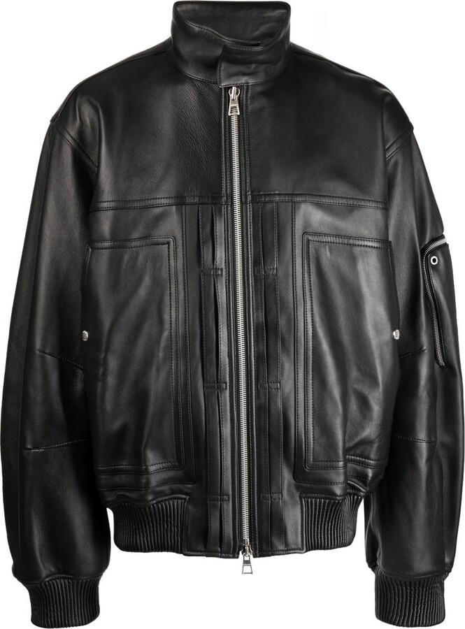 Men's Leather Harrington Jackets | ShopStyle