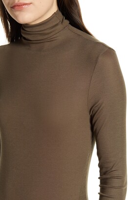 AG Jeans Chels Front Slit Long Sleeve Maxi Dress