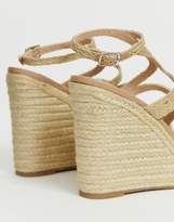 Thumbnail for your product : Steve Madden Sense natural raffia espadrille wedge sandals