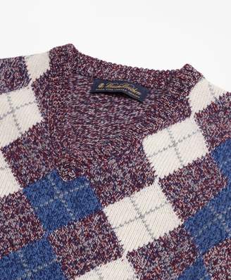 Brooks Brothers Lambswool Herringbone Full-Zip Sweater