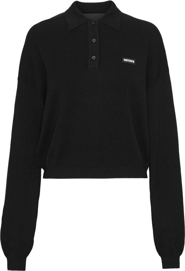 Rotate by Birger Christensen Long-Sleeve Polo Shirt