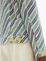 Thumbnail for your product : M Missoni Striped Upcycled Linen-blend Chenille Jacket - Multi