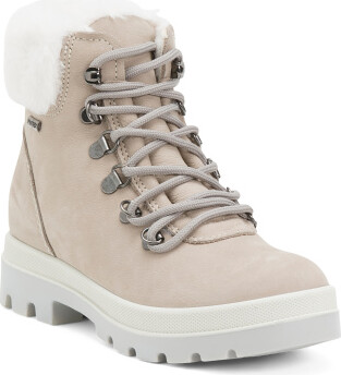 TJMAXX Suede Laced Up Booties With Faux Fur For Women