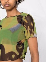 Thumbnail for your product : Heron Preston graphic-print mesh T-shirt