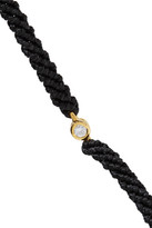 Thumbnail for your product : SCOSHA - Macramé Gold-plated Diamond Bracelet - Black