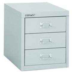 Bisley Multi-Drawer Cabinet 12 Inches 3 Drawer Non-Locking Grey 12/3 H123Nl-073