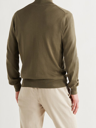Canali Cotton Zip-Up Sweater