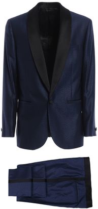 Versace Wool And Silk Blend Jacquard Tuxedo