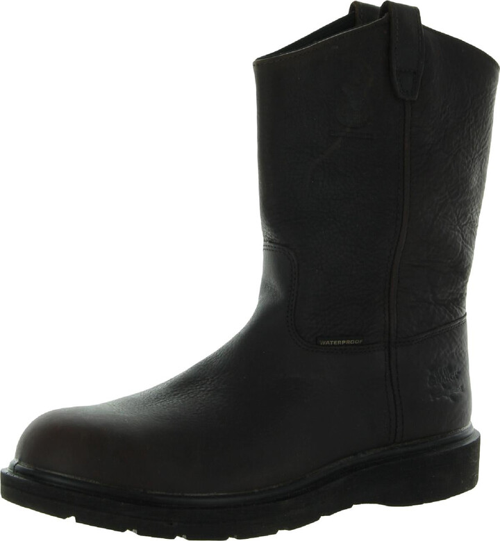 Boot Suspension Wedge Mens Leather Pull on Work & Safety Boot