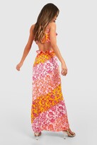 Thumbnail for your product : boohoo Porcelain Strappy Frill Detail Maxi Dress