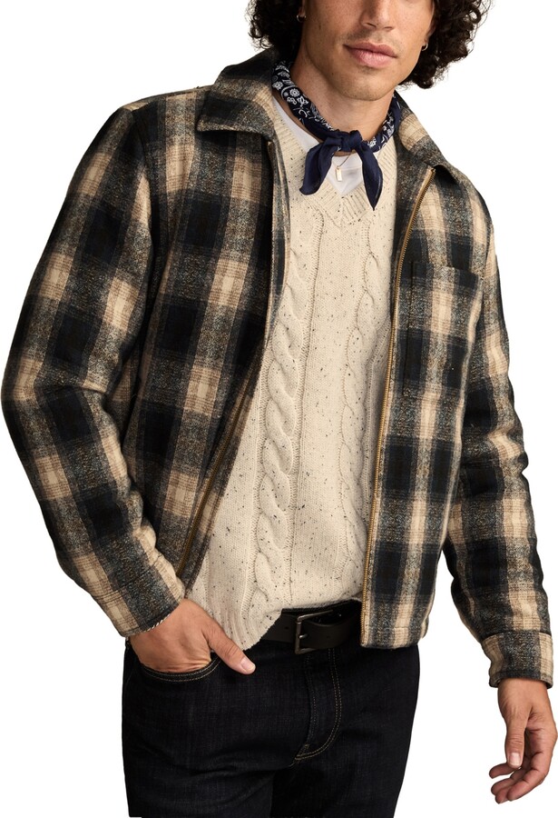 Lucky Brand Men's Plaid Long-Sleeve Jacket