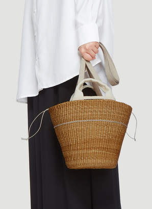 Muun Line Basket Bag in Beige