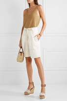 Thumbnail for your product : See by Chloe Leather And Canvas Espadrille Wedge Sandals - White