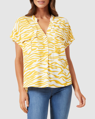 French Connection Short Sleeve Popover Shirt