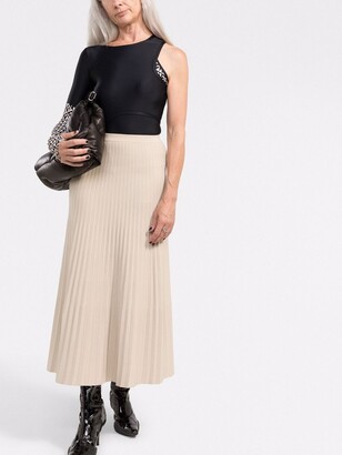 There Was One Pleated-Knit Midi Skirt