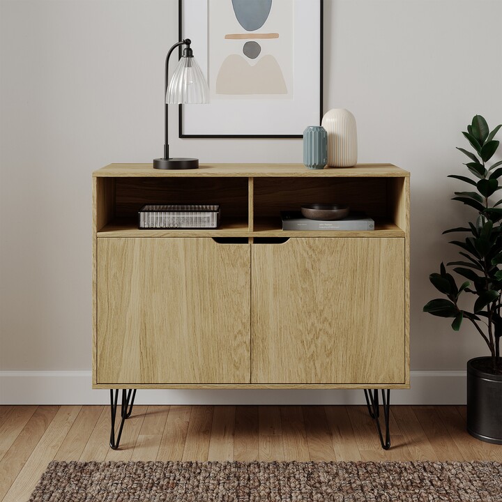 Dunelm Bella 2 Door Sideboard Oak Effect Brown ShopStyle TV Stands