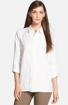 Thumbnail for your product : Lafayette 148 New York Silk Roll Sleeve Blouse