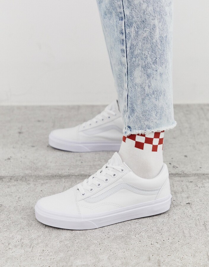 Vans Old Skool White | Shop the world's largest collection of fashion |  ShopStyle Canada