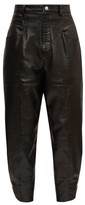 Thumbnail for your product : Isabel Marant High-rise Leather Trousers - Black