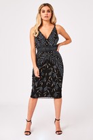 little mistress luxury georgie black hand embellished maxi dress