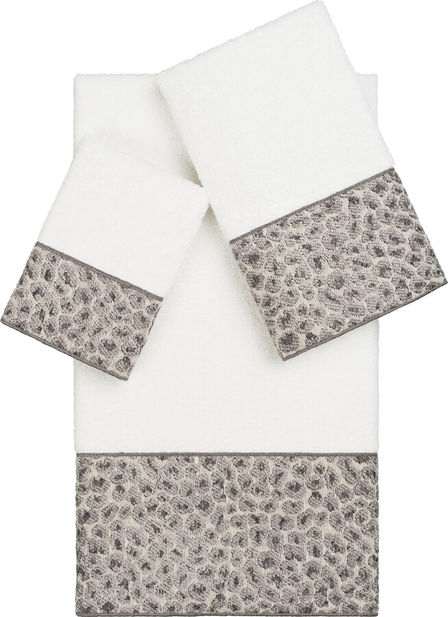 Chic Home Luxurious 3-Piece 100% Pure Turkish Cotton Bath Towels, 30 x 60,  Jacquard Weave Design, OEKO-TEX Certified