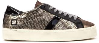 D.A.T.E Hill Double Roof Sneakers In Bronze Laminated Leather