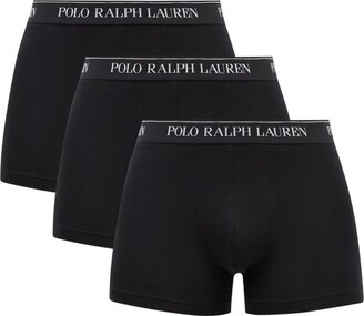 Polo Ralph Lauren Pack Of Three Logo-jacquard Cotton-blend Trunks - Black -  ShopStyle Boxers