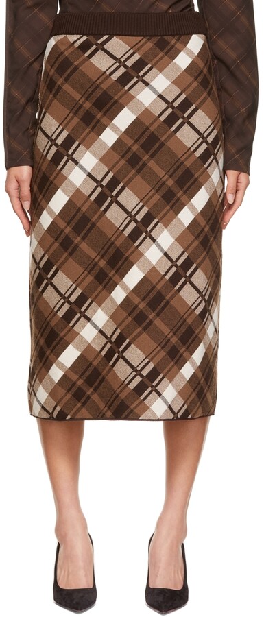 Laura Plaid Knit Pencil Skirt | Southcentre Mall