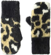 Thumbnail for your product : Daily Ritual Amazon Brand Women's Animal Print Fuzzy Knit Scarf Beanie and Mittens Set