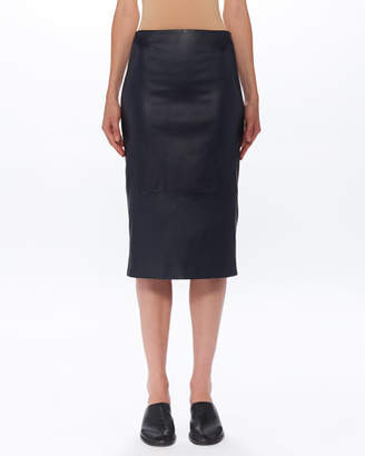 The Row Jaston Lambskin-Leather Midi Skirt