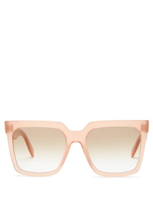 light pink frame sunglasses