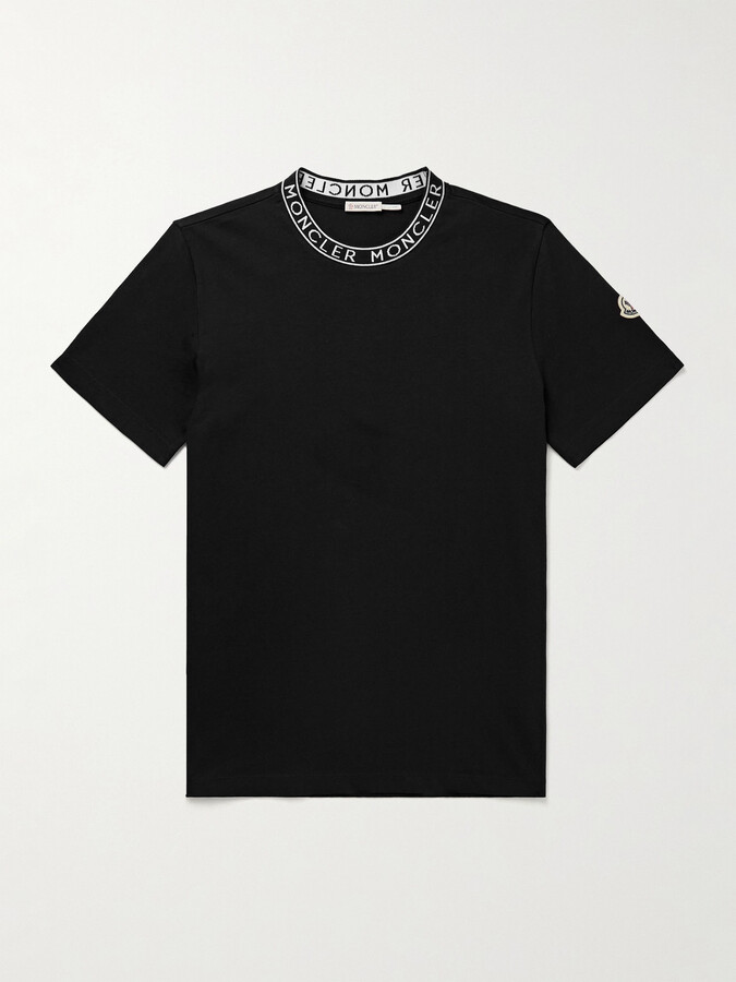 Moncler Slim-Fit Logo-Appliquéd Cotton-Jersey T-Shirt