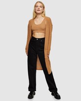 Thumbnail for your product : Topshop Women's Brown Cardigans - Fluffy Cardigan