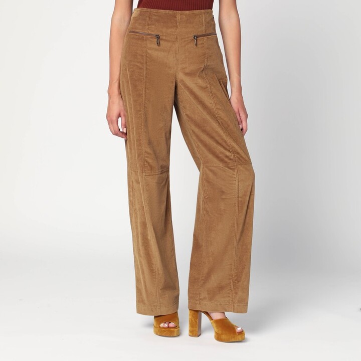 Brown Velvet Pants For Women | ShopStyle