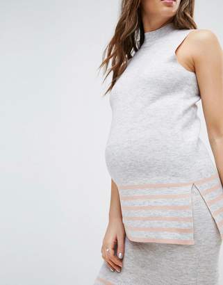 ASOS Maternity Sleeveless Stripe Jumper