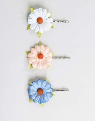 ASOS Pack of 3 Paper Daisy Hair Clips